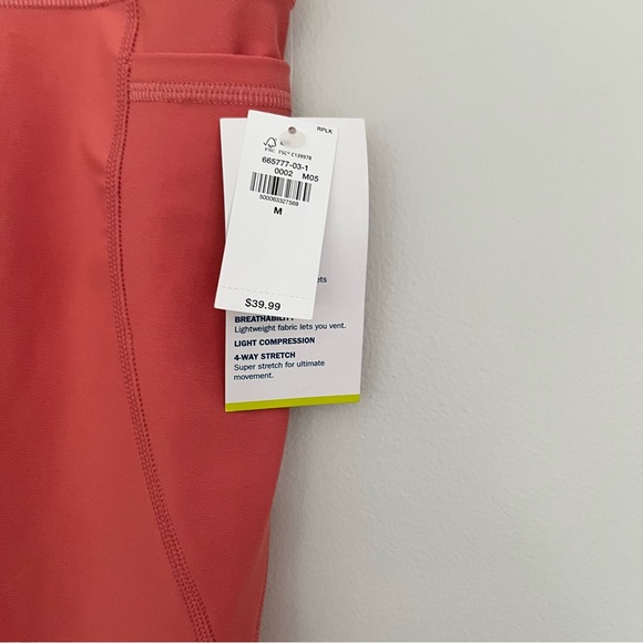 Old Navy Powersoft High Waisted Coral Leggings - Picture 2 of 10